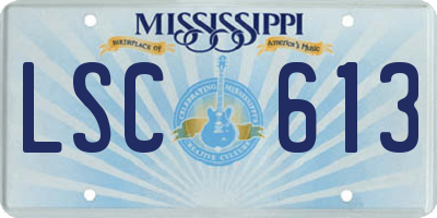 MS license plate LSC613
