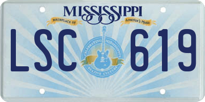 MS license plate LSC619