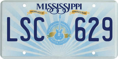 MS license plate LSC629