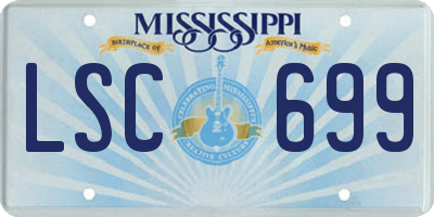 MS license plate LSC699