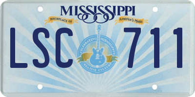 MS license plate LSC711