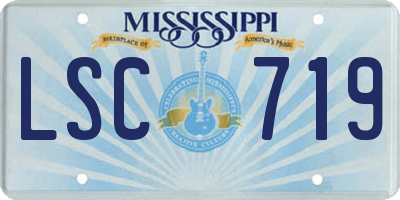 MS license plate LSC719