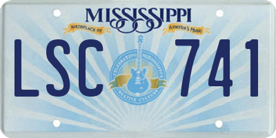 MS license plate LSC741