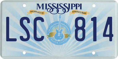 MS license plate LSC814