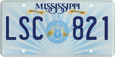 MS license plate LSC821