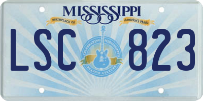 MS license plate LSC823