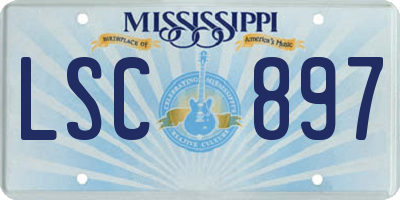 MS license plate LSC897