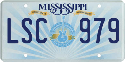 MS license plate LSC979