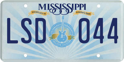 MS license plate LSD044