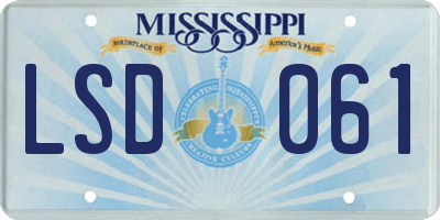 MS license plate LSD061