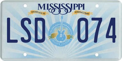 MS license plate LSD074