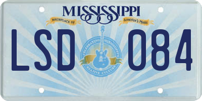 MS license plate LSD084