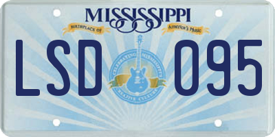 MS license plate LSD095