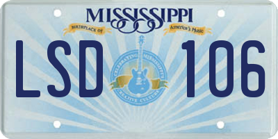 MS license plate LSD106