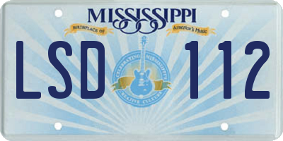 MS license plate LSD112