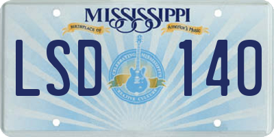 MS license plate LSD140