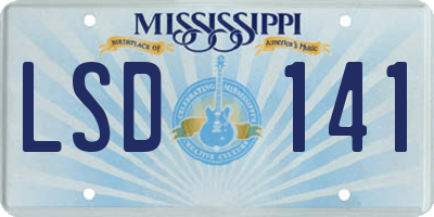 MS license plate LSD141