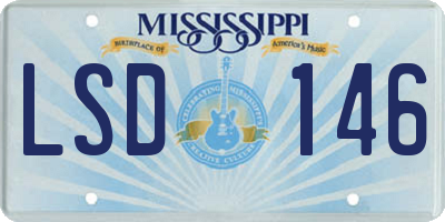 MS license plate LSD146
