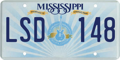 MS license plate LSD148