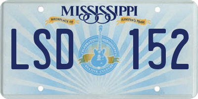 MS license plate LSD152