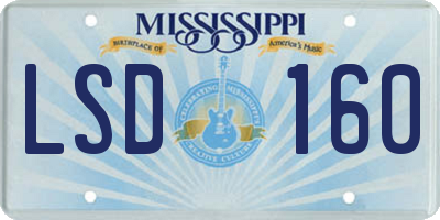 MS license plate LSD160