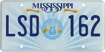 MS license plate LSD162