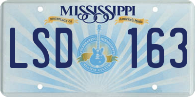 MS license plate LSD163