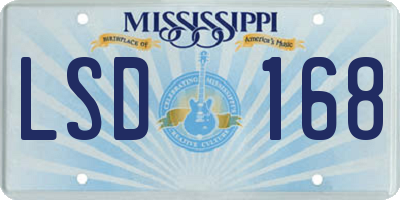 MS license plate LSD168
