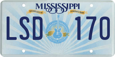 MS license plate LSD170