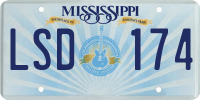 MS license plate LSD174