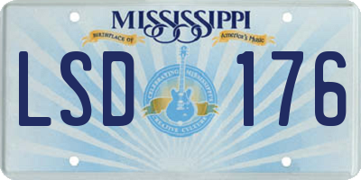 MS license plate LSD176