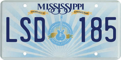 MS license plate LSD185