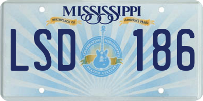 MS license plate LSD186