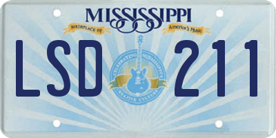 MS license plate LSD211