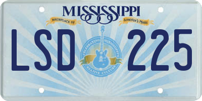 MS license plate LSD225