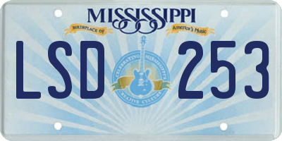 MS license plate LSD253