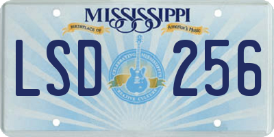 MS license plate LSD256
