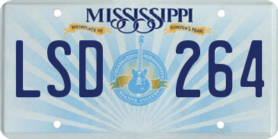 MS license plate LSD264