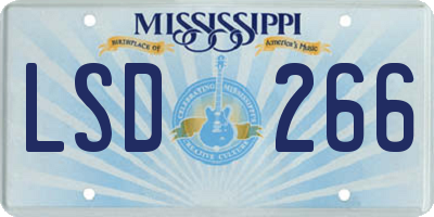 MS license plate LSD266