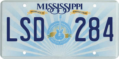 MS license plate LSD284