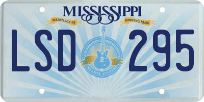 MS license plate LSD295