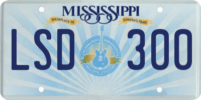 MS license plate LSD300