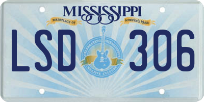 MS license plate LSD306