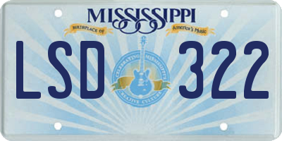MS license plate LSD322