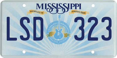 MS license plate LSD323