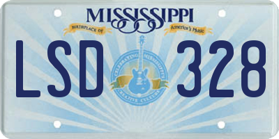 MS license plate LSD328