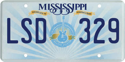 MS license plate LSD329