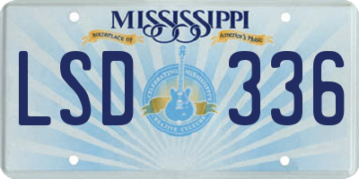 MS license plate LSD336