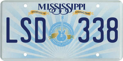 MS license plate LSD338