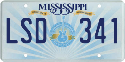 MS license plate LSD341